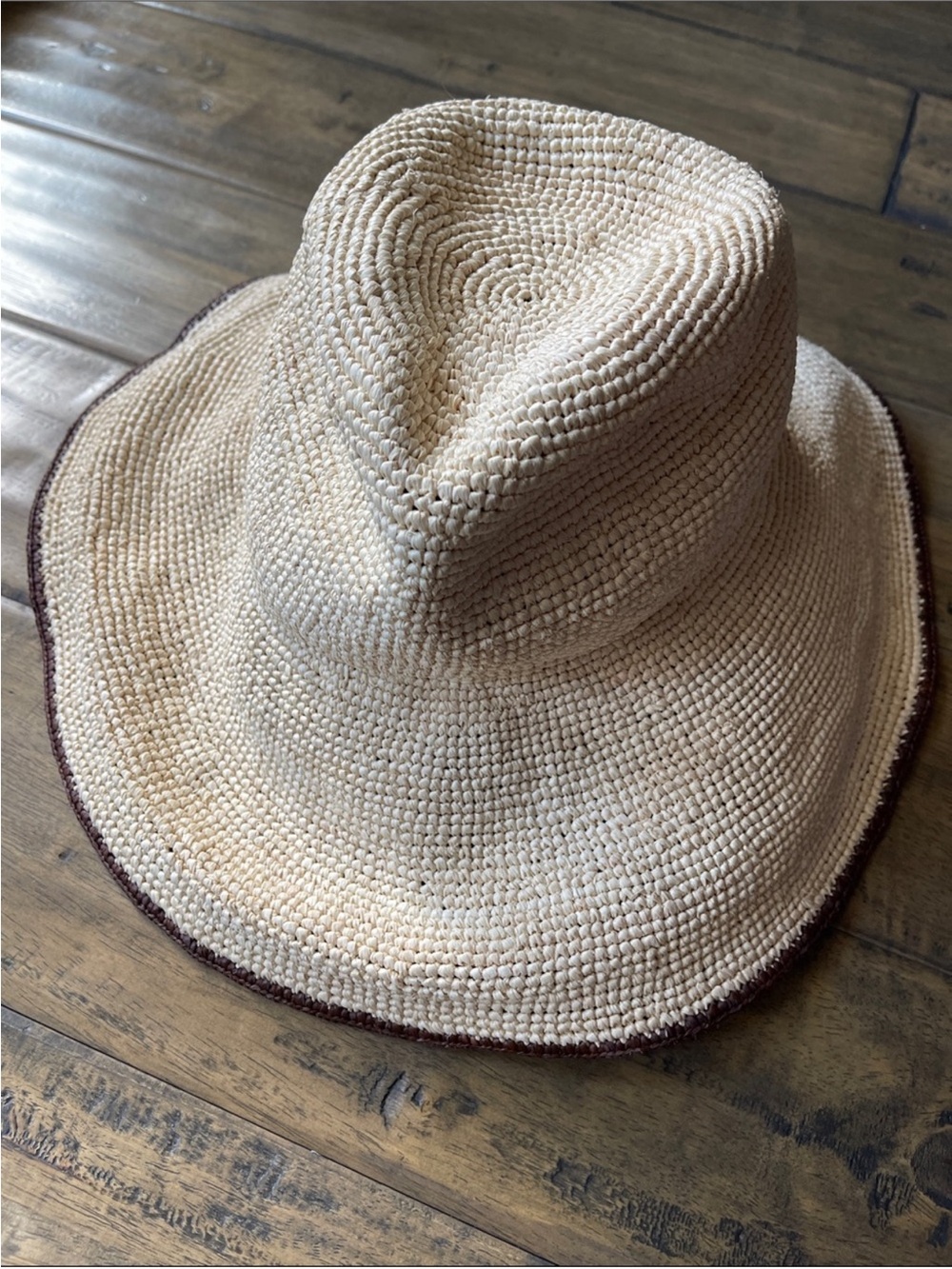 Janessa Leone Waverly Hat in Beach/Walnut - Picture 5 of 9
